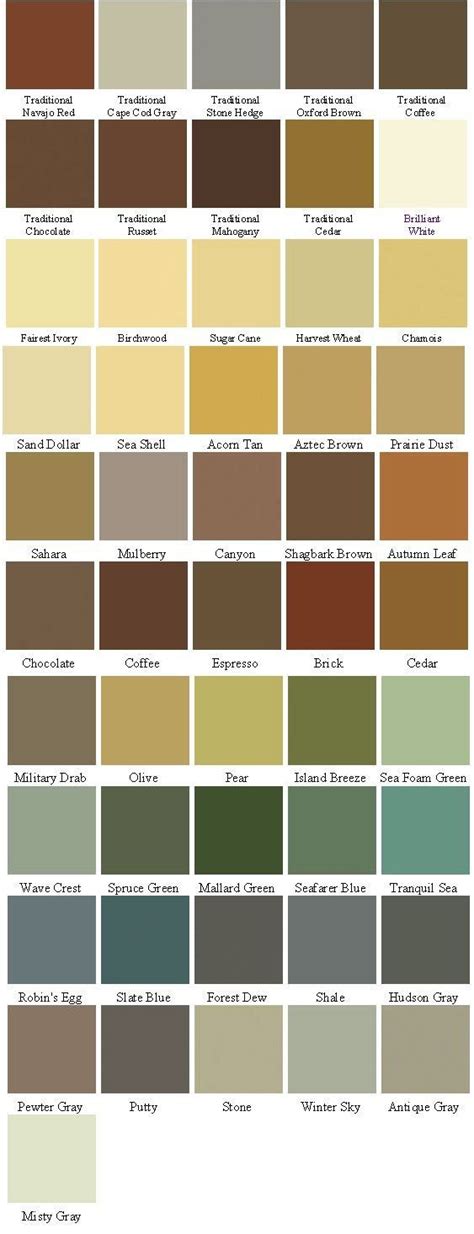 Behr Solid Wood Stain Color Chart – Whether you want a simple color change, to complement an existing color or to hide stains on old wood, protect and decorate with …